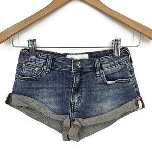 New One Teaspoon Cult Classic Denim Shorts Girls 10-12 Superstar Blue  Stretch